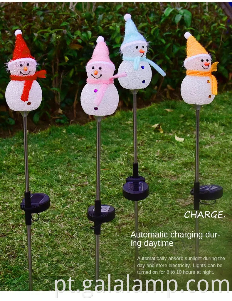 Iluminando luminárias de piso solar festivas para decoração ao ar livre